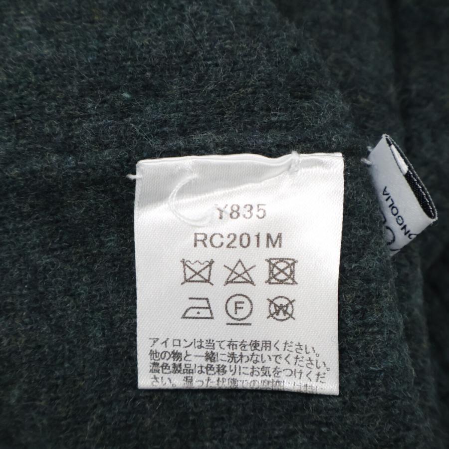Three dots スリードッツ グリーン RC201M リサイクル カシミヤ クルー 