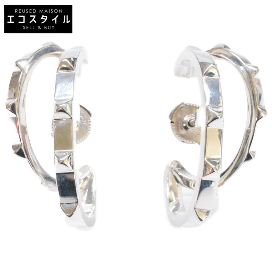 新品同様 HERMES エルメス 925 クルー ドゥ H ピアス L シルバー