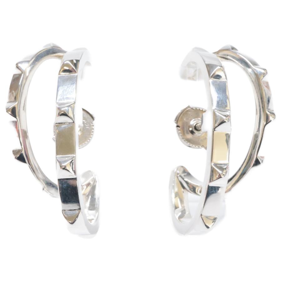 新品同様 HERMES エルメス 925 クルー ドゥ H ピアス L シルバー