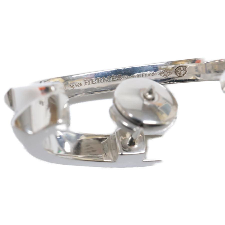 新品同様 HERMES エルメス 925 クルー ドゥ H ピアス L シルバー