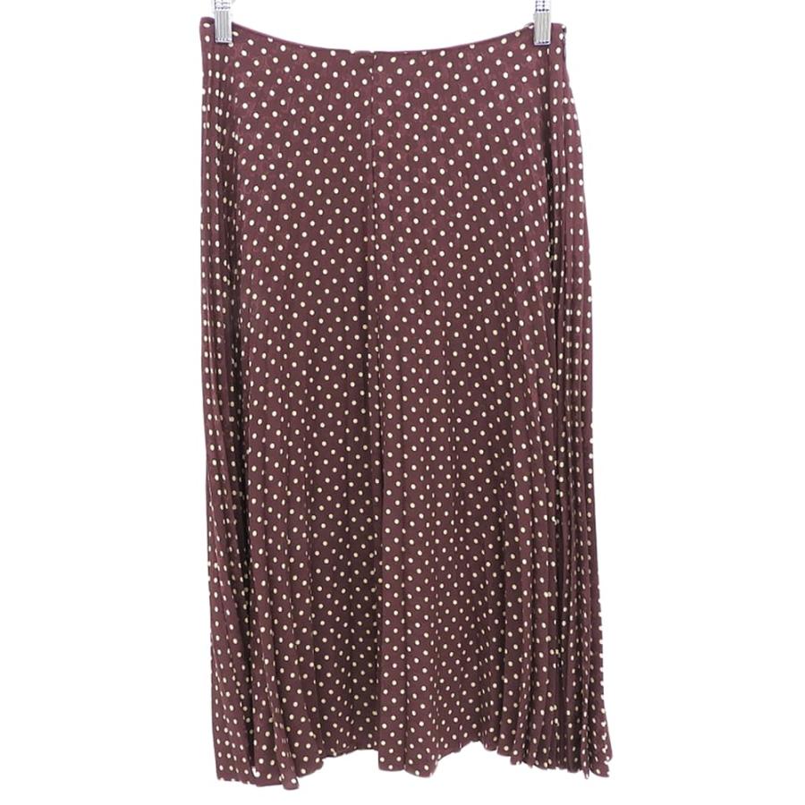 CELINE（セリーヌ） 美品 シルク ドット×マカダム プリーツスカート