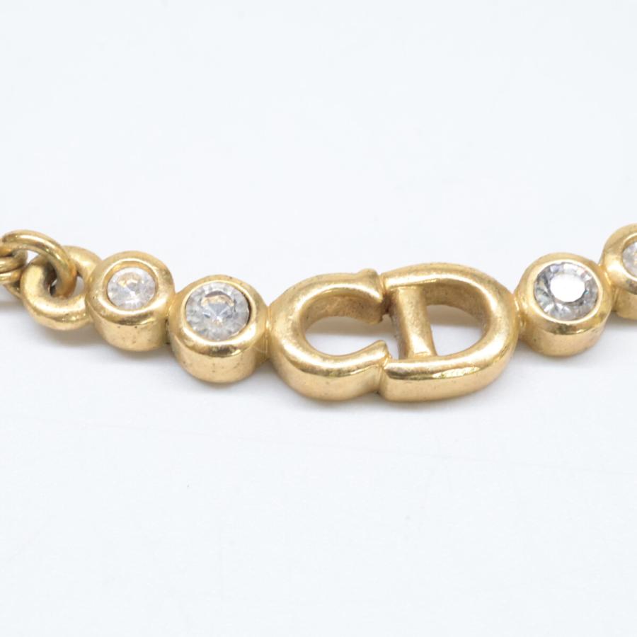 Christian Dior クリスチャンディオール GP CDロゴ ラインストーン