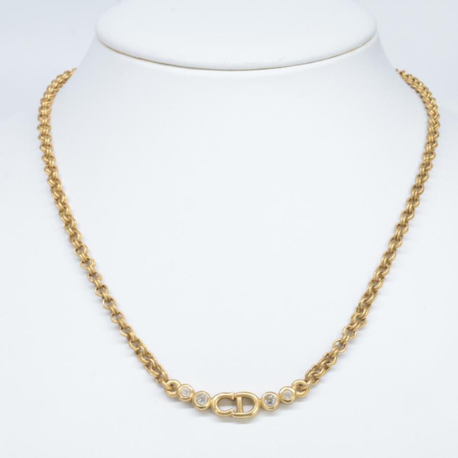 Christian Dior クリスチャンディオール GP CDロゴ ラインストーン