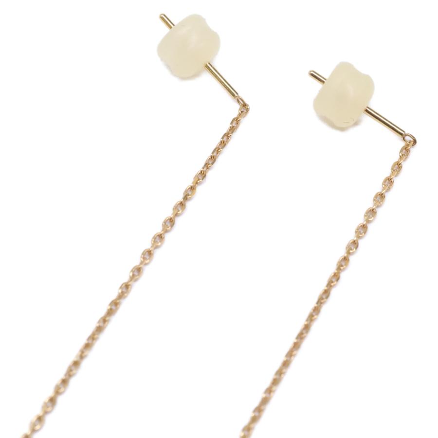 美品 TASAKI タサキ 750刻印 パール アメリカン ピアス イエロー