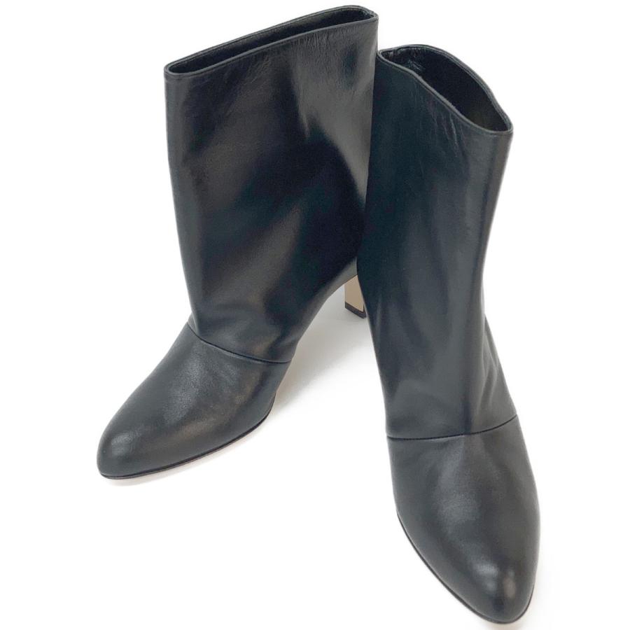 美品 NEBULONI E ネブローニ ラムレザー ショートブーツ 37 ブラック