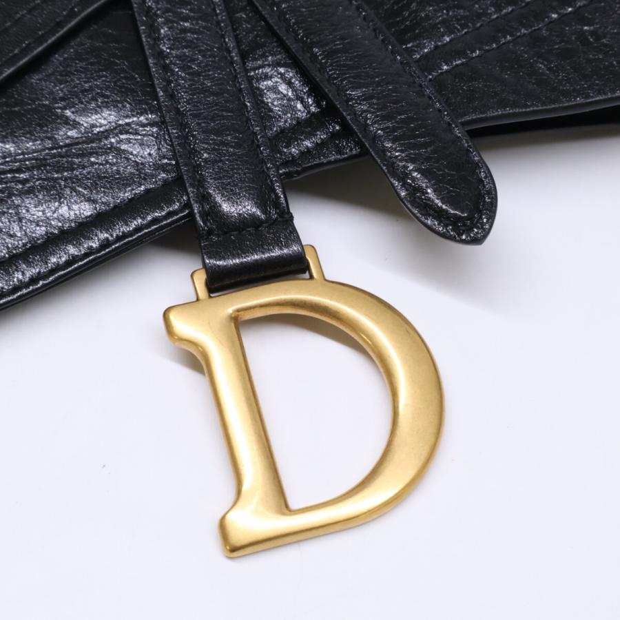 H368r◾️クリスチャンディオール レザーベルト サドル Christian Dior