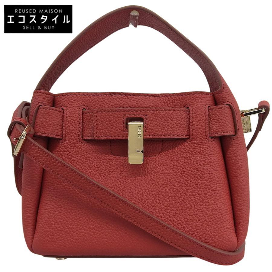 新品同様 PUNTI プンティ MIRROR レザー 2way ハンドバッグ レディース