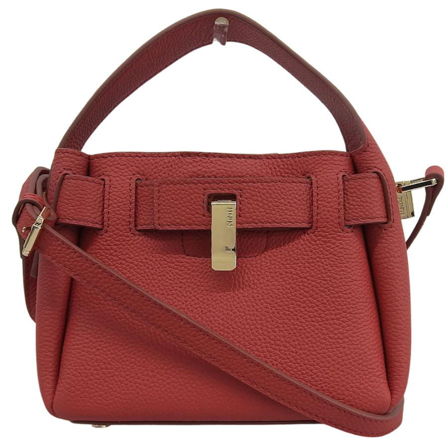 新品同様 PUNTI プンティ MIRROR レザー 2way ハンドバッグ レディース