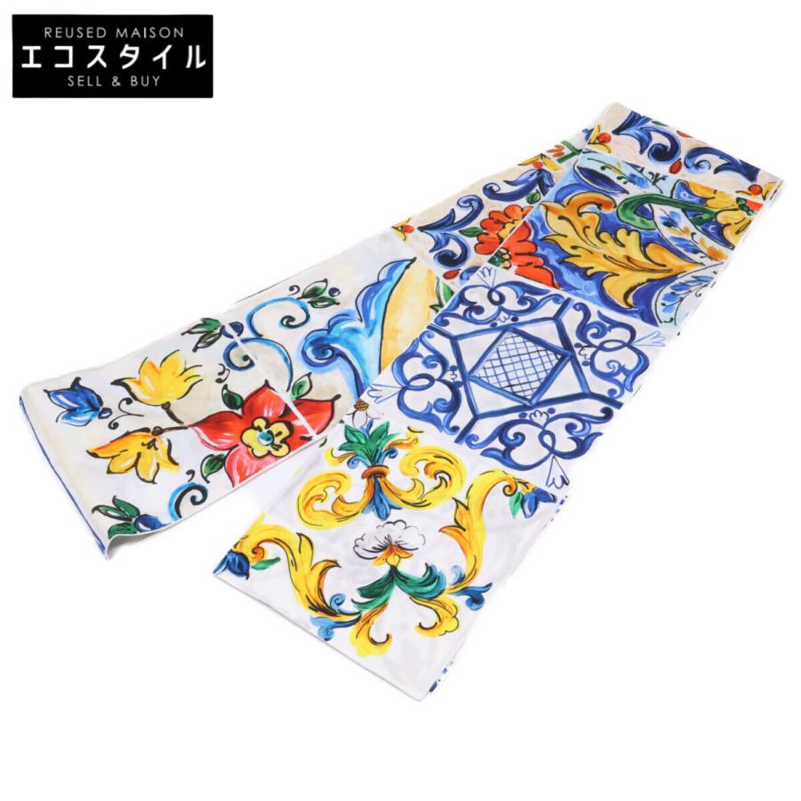 DOLCE＆GABBANA ドルチェアンドガッバーナ マヨルカ柄 スカーフ