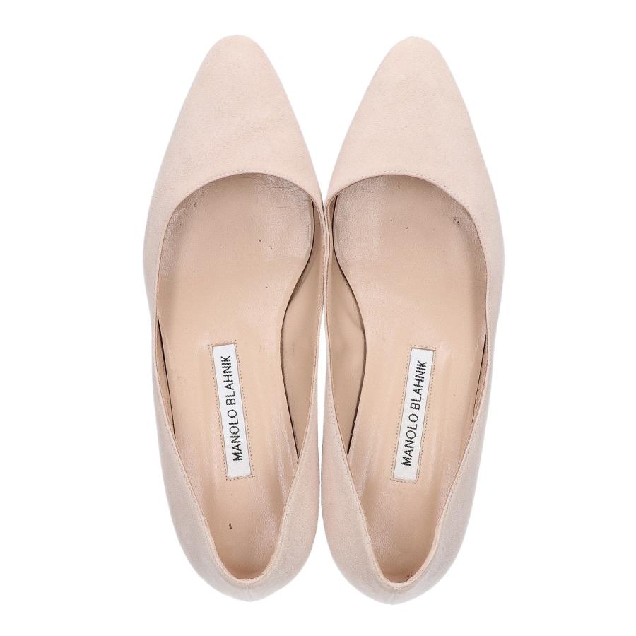 MANOLO BLAHNIK（マノロブラニク） LISTONY スエード チャンキーヒール 