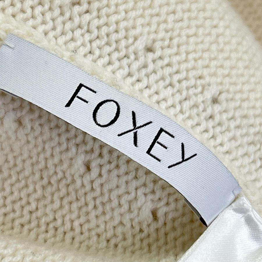 FOXEY（フォクシー） 43179 ホワイト カシミヤ マカロントップス 2WAY