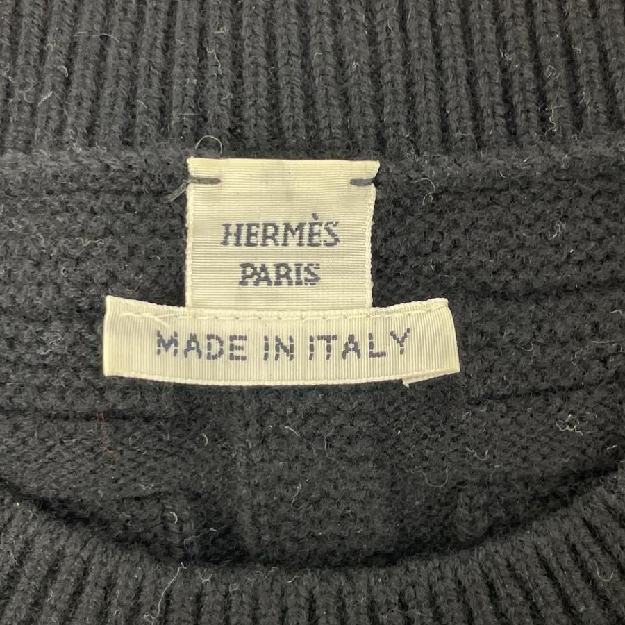 エルメス HERMES LOUNGEWEAR VOYAGE ラウンジウェアヴォヤージュ ニット 衣料品 トップス ウール レディース ブラック系 2H2630DA 【中古】 LOUNGEWEAR VOYAGE ラウンジウェアヴォヤージュ ニット ウール