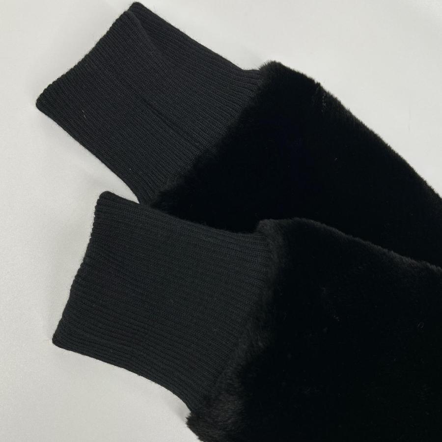 EMPORIO ARMANI エンポリオアルマーニ ブラック フェイクファー ZIP