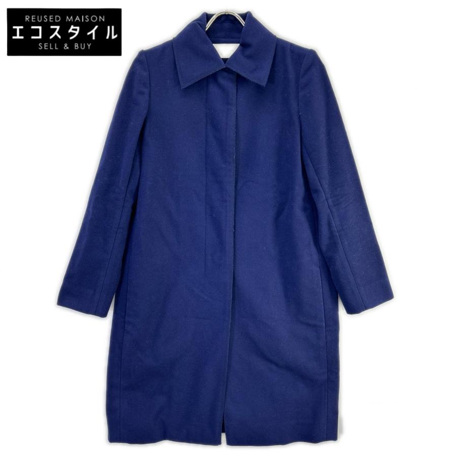Chloe（クロエ） 11AMA29-11A061 ネイビー ウール ステンカラー 比翼 