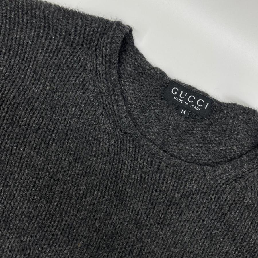 GUCCI（グッチ） 256-1174-8280 グレー カシミヤ ニット セーター 