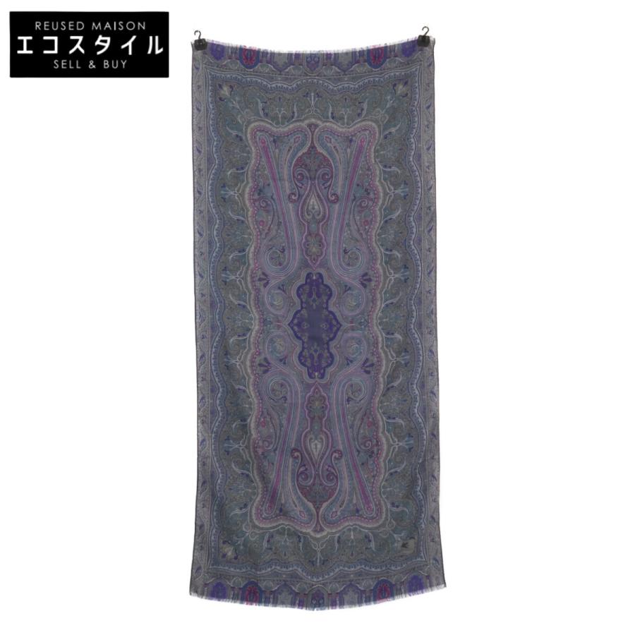 ETRO（エトロ） 美品 ペイズリー柄 シルク/ウール ストール レディース