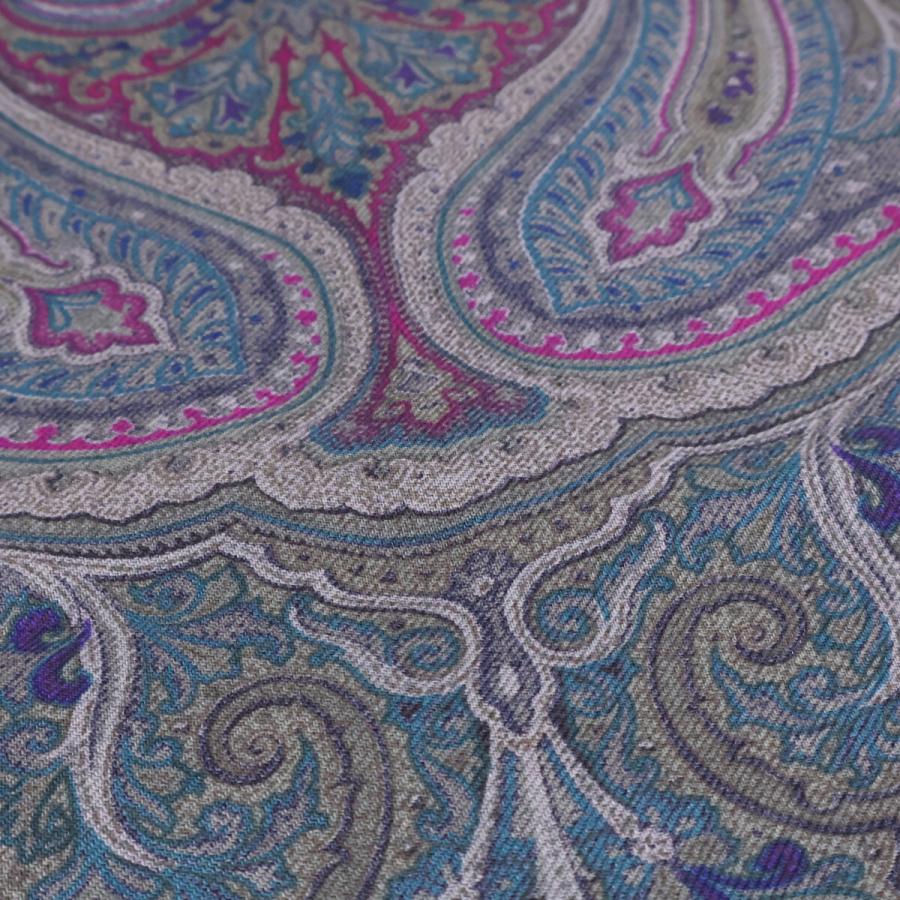 ETRO（エトロ） 美品 ペイズリー柄 シルク/ウール ストール レディース
