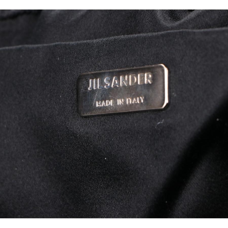 JIL SANDER（ジルサンダー） 美品/ サテンxレザー 巾着バッグ