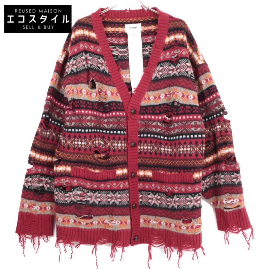 doublet ダブレット 24AW レッド 64KN170 フェアアイル柄 ウール