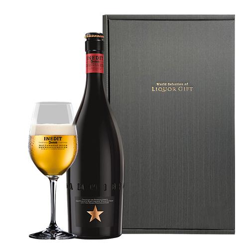 あすつく選択可 ビールセット 父の日 遅れてごめんね イネディット 750ml オフィシャル グラス1脚付き ギフトBOX 送料無料 RSL|Cave de L NAOTAKA |01