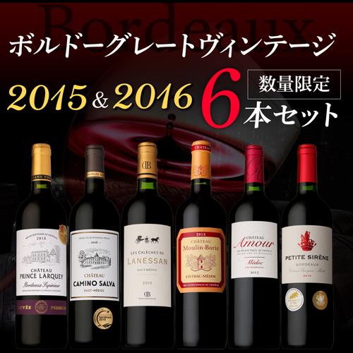 完売 ワインセット 赤セット ボルドー グレートヴィンテージ 2015