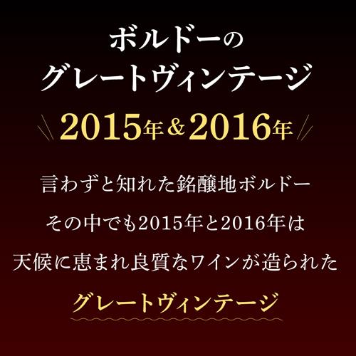 完売 ワインセット 赤セット ボルドー グレートヴィンテージ 2015