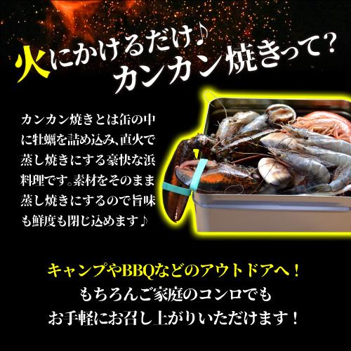 送料無料 海老バルorb オマール海老(500g)入り 豪華海鮮カンカン焼きセット(4人前) BBQ キャンプ アウトドア クール代込 産地直送 orb (産直)_3