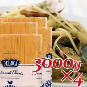 【ポイント2倍(11日2時まで)】スパゲッティーニ　テフロン　1.55mm　No.1002/デ・ルーカ社　3000g×4　　イタリア・アブルッツォ産