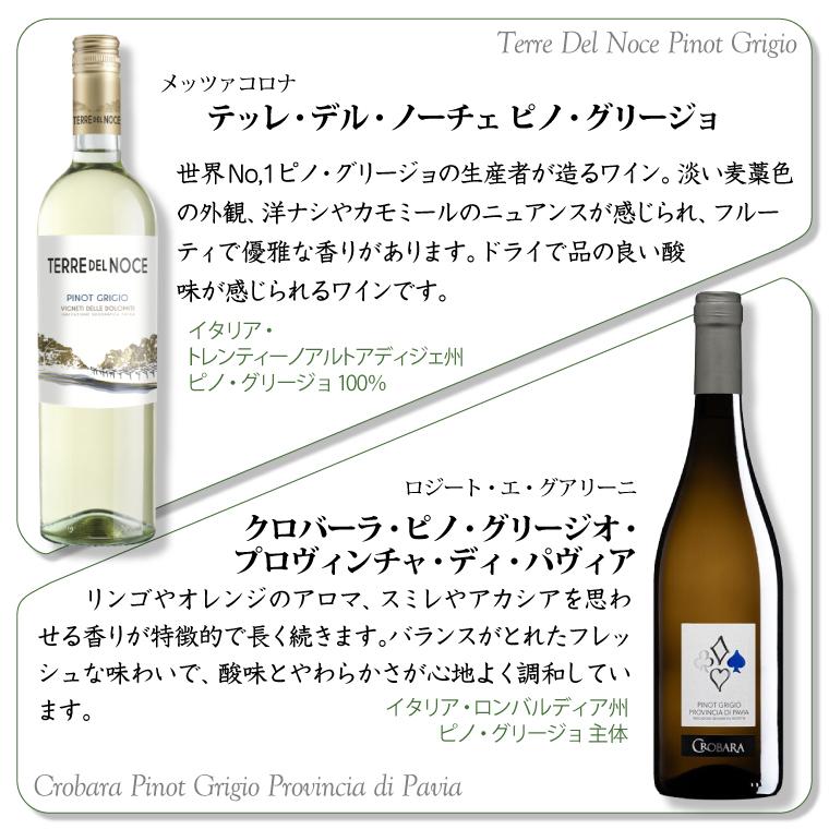 ピノ・グリージョ 飲み比べ6本セット 750ml×6本 白ワイン 辛口