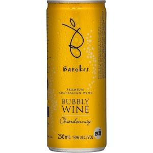 バロークス 缶ワイン プレミアム バブリー シャルドネ　250ml (スパークリングワイン)(ギフト対応不可）｜wine-sakesen