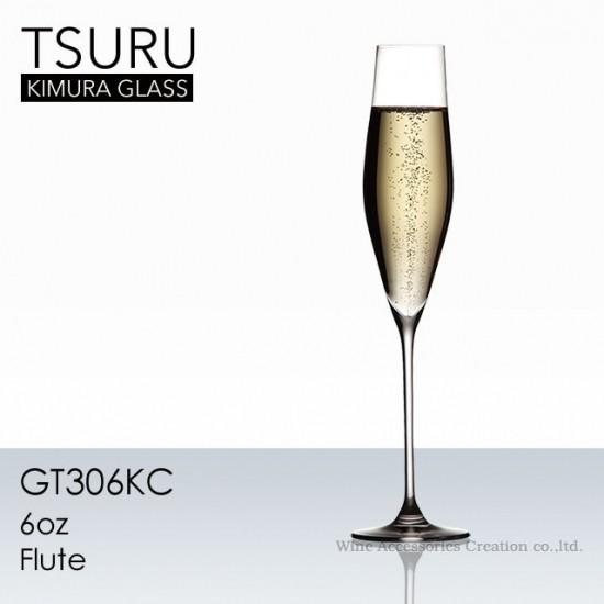 木村硝子店 ツル 6oz フルート シャンパーニュグラス １脚【売れ筋グラスNo.8】 GT306KC｜wineac