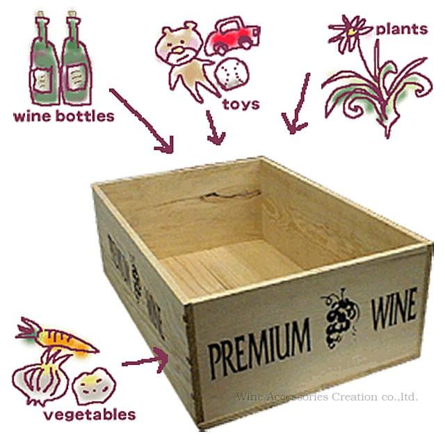 ワイン木箱 陳列用2段ラック キャスター付き［ラッピング不可・代引