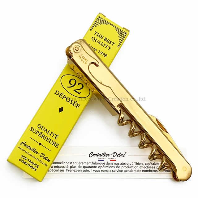 Cartailler Deluc ソムリエナイフ　ゴールド　未使用品 Cartailler Deluc デュルック ソムリエナイフ ゴールドコー