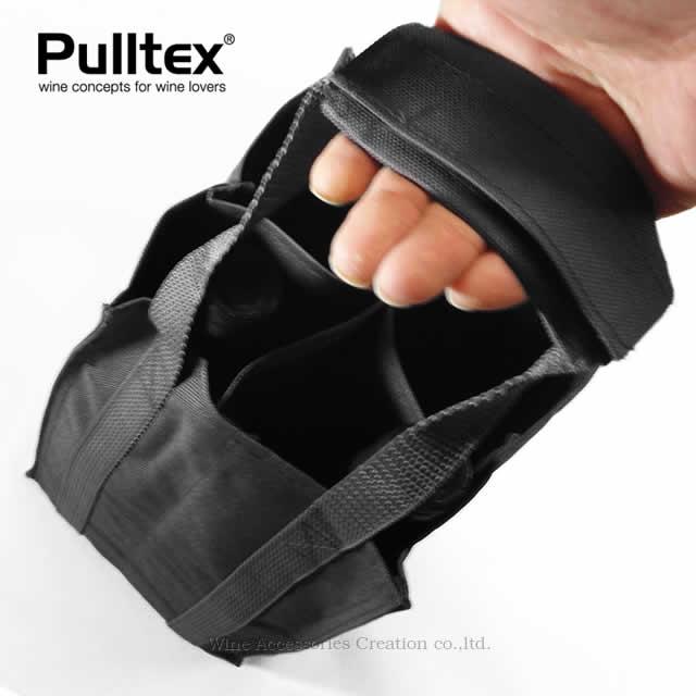 Pulltex プルテックス ワインバッグ4本用 ブラック TEX624BK
