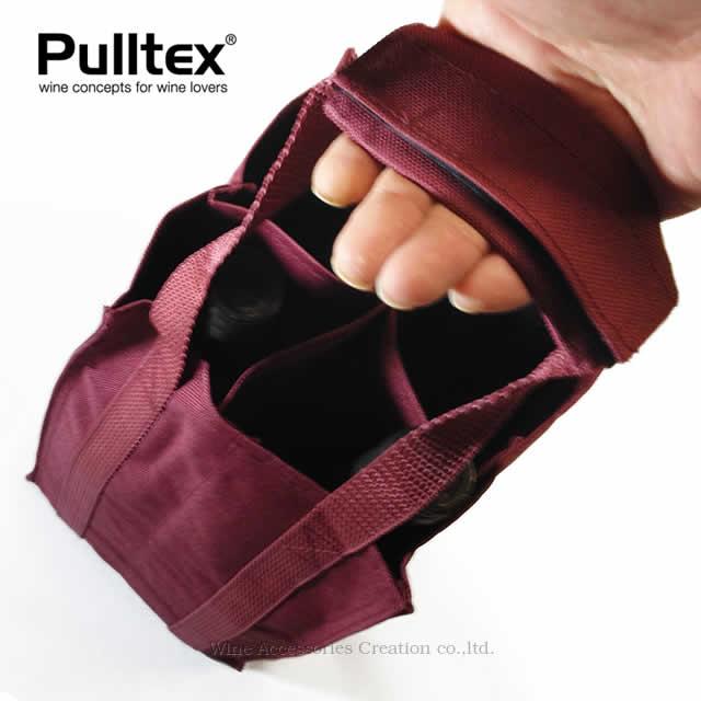 Pulltex プルテックス ワインバッグ4本用 レッド TEX624RE