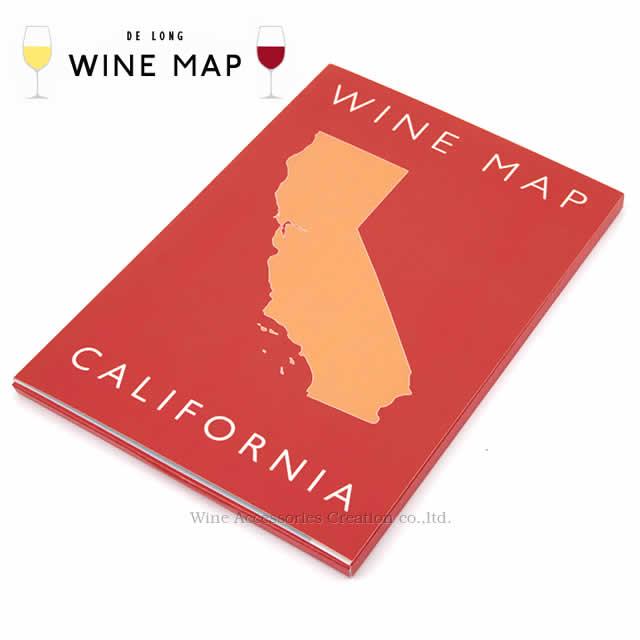 DE LONG カリフォルニア ワインマップ 折りたたみ式 ［ Wine Map
