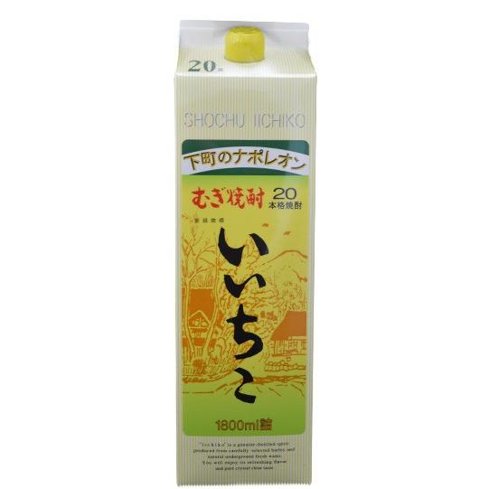 いいちこ むぎ焼酎20度 1800mlパック 1ケース（6本入） : ワインクラブ