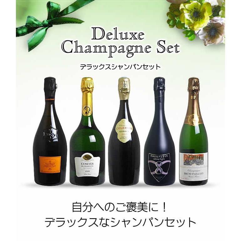 送料無料 デラックスシャンパンセット 泡５本 Pymr Go Th