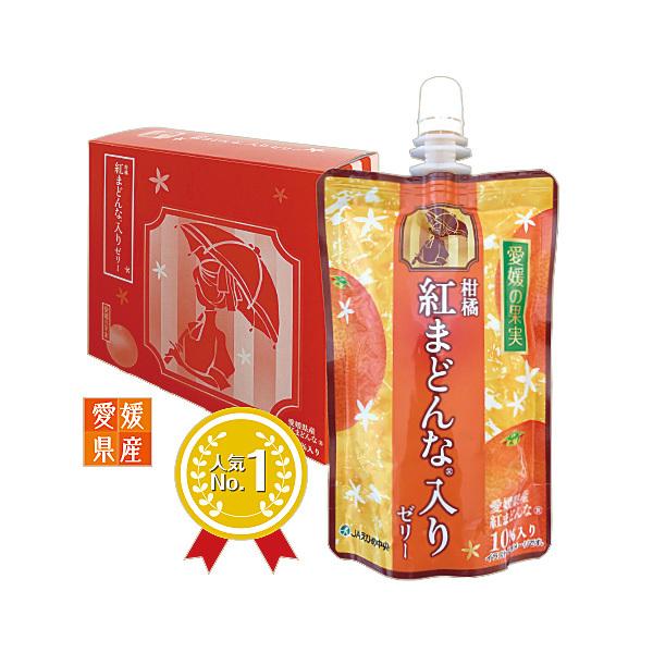 愛媛の果実　柑橘紅まどんな入りゼリー　150ｇ　24個入【JAえひめ中央】｜winekatayama