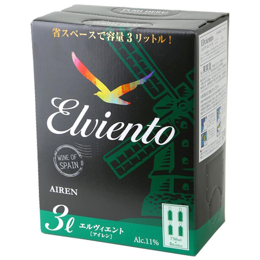 エルヴィエント箱 ワイン アイレン BIB 3L×4個セット送料無料 辛口白