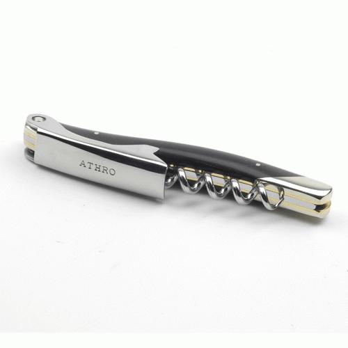 【美品】 ATHRO ソムリエナイフ 黒 ATHRO アスロ ソムリエナイフ 黒壇 日本製_ . : ワイン雑貨