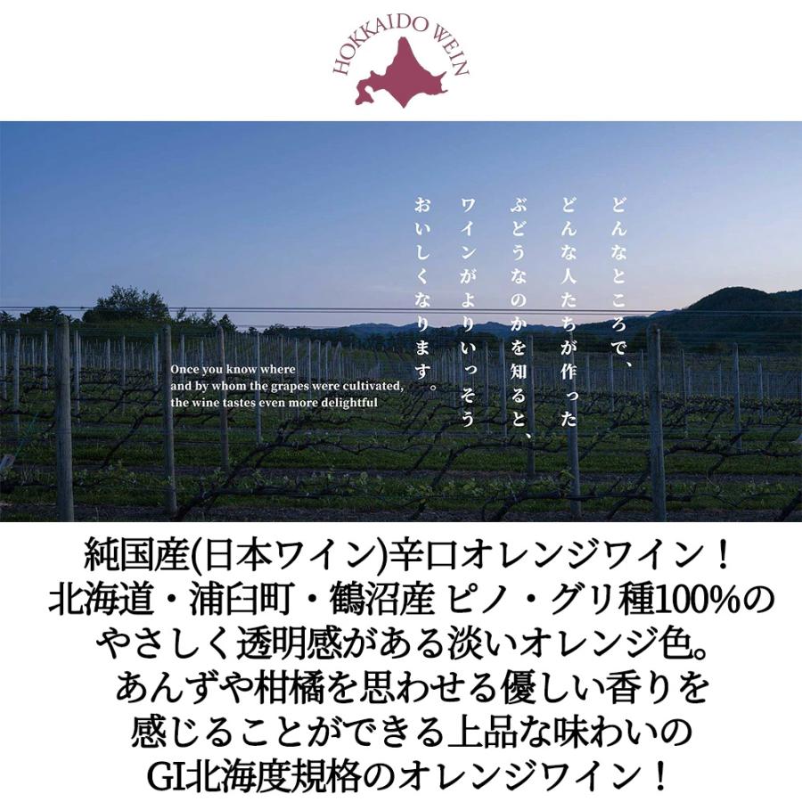 鶴沼ピノ グリOrange 2023 北海道ワイン GI北海道(北海道 浦臼町 鶴沼