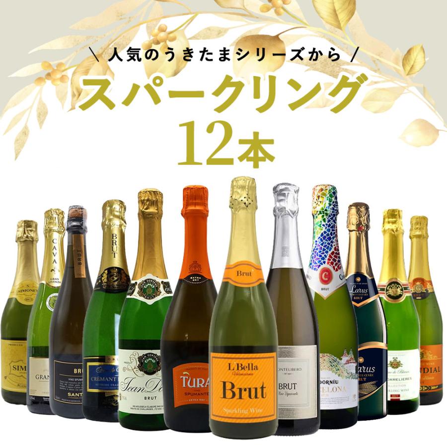 送料無料】うきたまシリーズ スパークリング12本 ワインセット