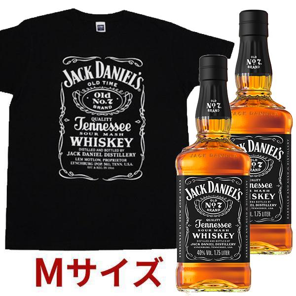 正規品 1750ml×2本 オリジナルTシャツMサイズ1枚付】ジャック ダニエル