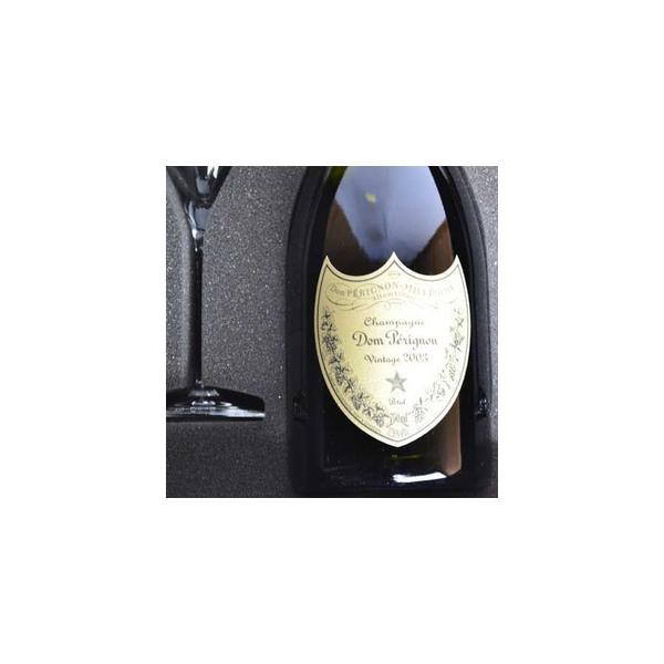 ドンペリニヨン 白 2003年 750ml ロゴ入りオリジナルフルートグラス2脚
