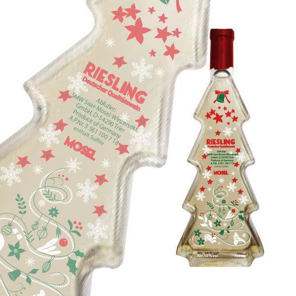 クリスマス ツリー型 ボトル モーゼル リースリング 白 Q B A 19年 500ml ドイツ 白ワイン Rus Istoria