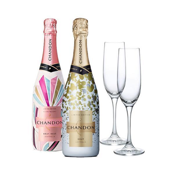 シャンドン限定ボトルスペシャルグラス付きセット スパークル ロゼ 日本限定ボトル 石塚フリュートグラス2脚 うきうきワインの玉手箱 通販 Paypayモール