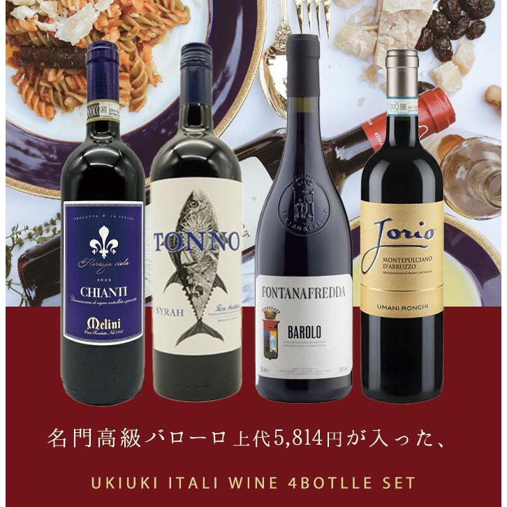 送料無料】玉手箱厳選！イタリア極旨赤ワイン飲み比べ4本 スペシャル