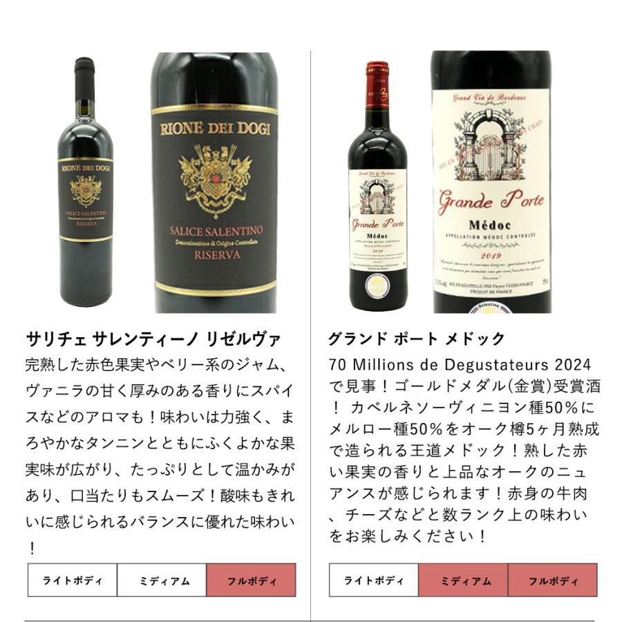 送料無料】ワインセット ランク上の赤ワイン大集結！1本あたりたったの