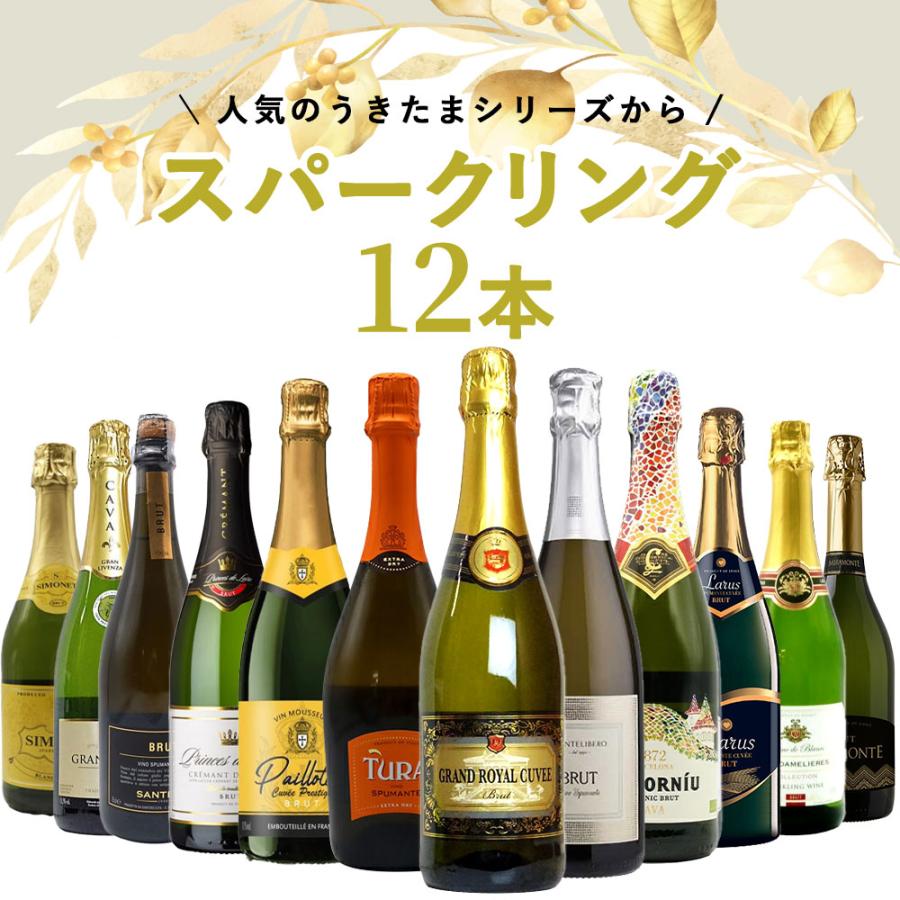送料無料】うきたまシリーズ スパークリング12本 ワインセット